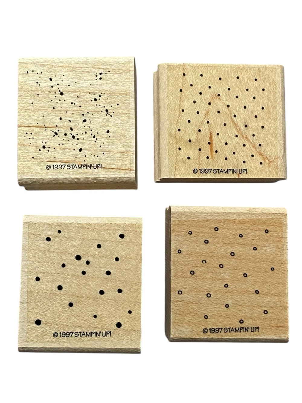 Stampin' Up! Vintage “Itty Bitty Backgrounds Dot & Splatter Stamp Set 1997